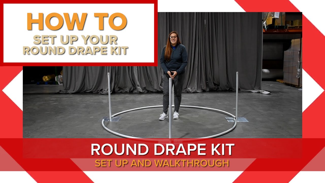 Round Drape Kit Setup (8 Ft Round) - Pipe and Drape Tutorial | Canwil textiles