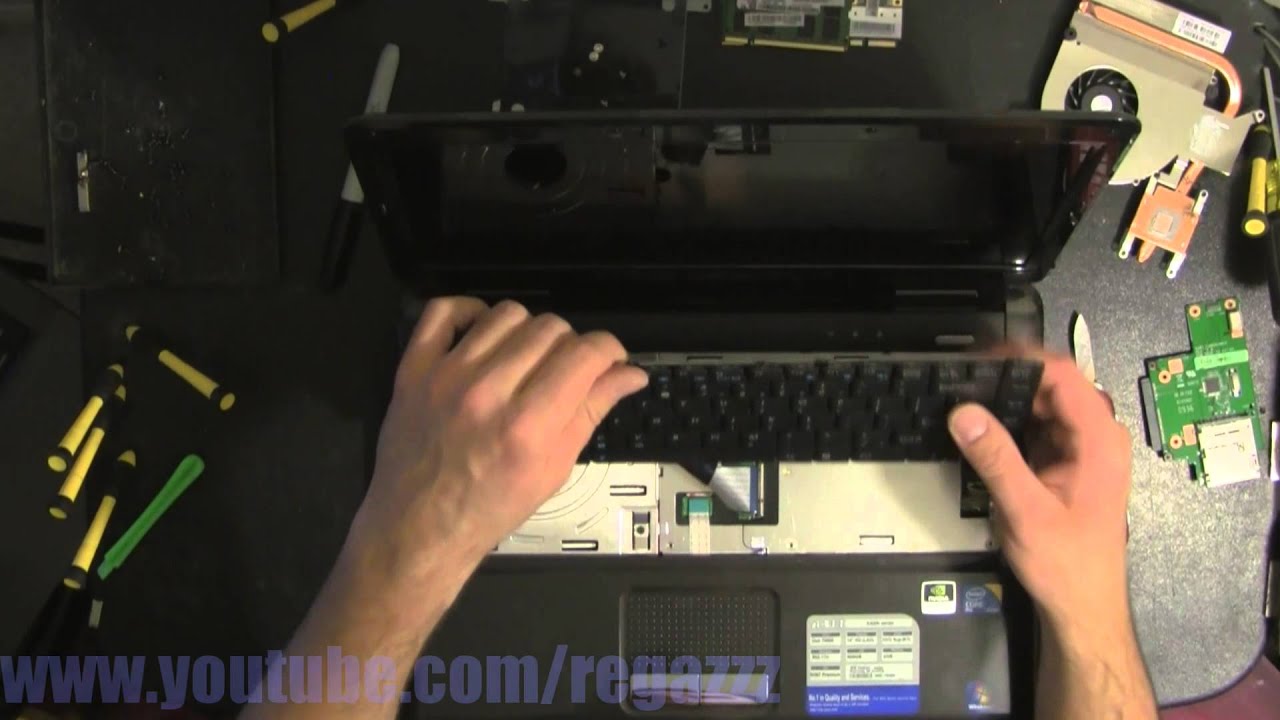 ASUS K40IN take apart, disassembly, how-to video (nothing left)