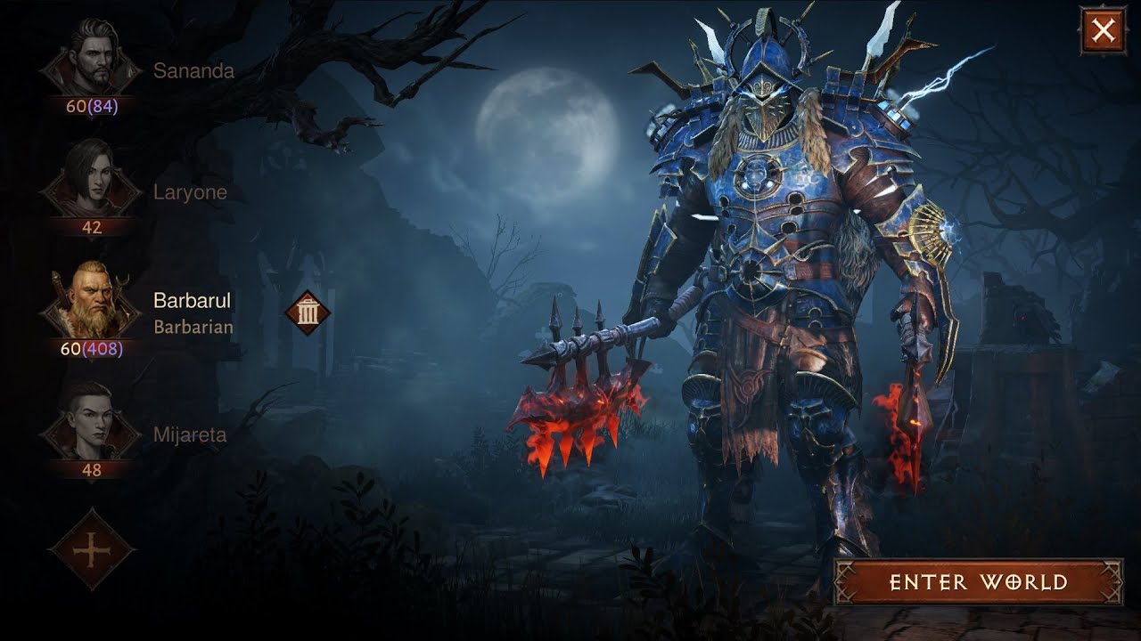 Diablo Immortal, Whirlwind Barbarian, 408 Paragon, 197 Rift
