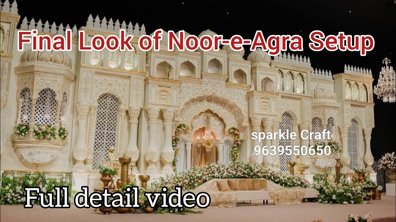 Noor-E-Agra Fiber Stage | Latest Royal Wedding Stage Design 2026 | Ready for Sale |