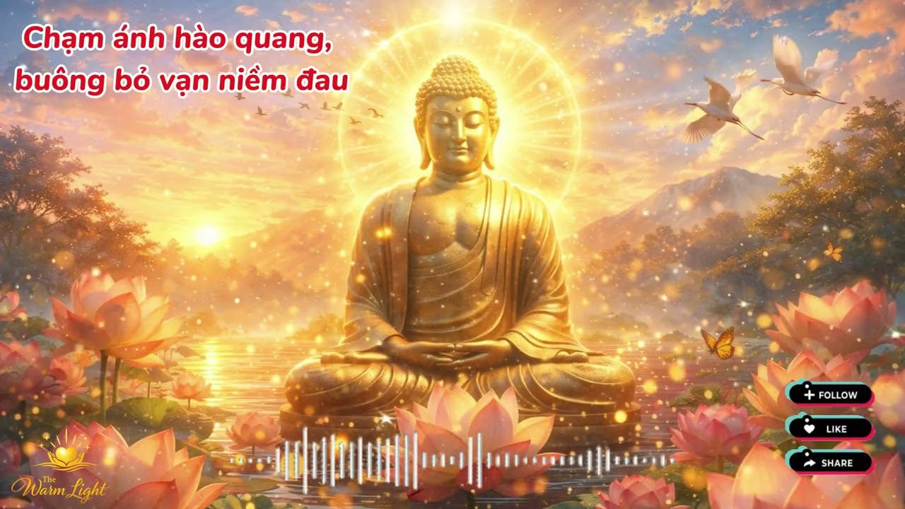 Nhạc Thiền Tịnh Tâm 1 Giờ: Hào Quang Đức Phật & Hoa Sen Nở