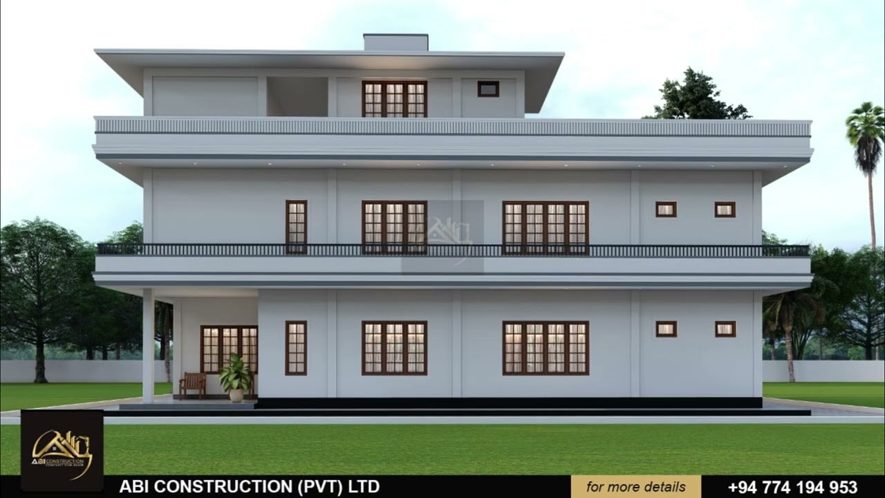 📍Manipay, Jaffna👷‍♂️ A 3D exterior view  of  a Two - Storey Luxury House👷‍♀️