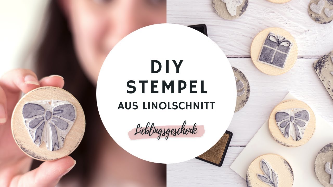 Stempel aus Linolschnitt selber machen + kostenlose Motiv-Vorlagen!