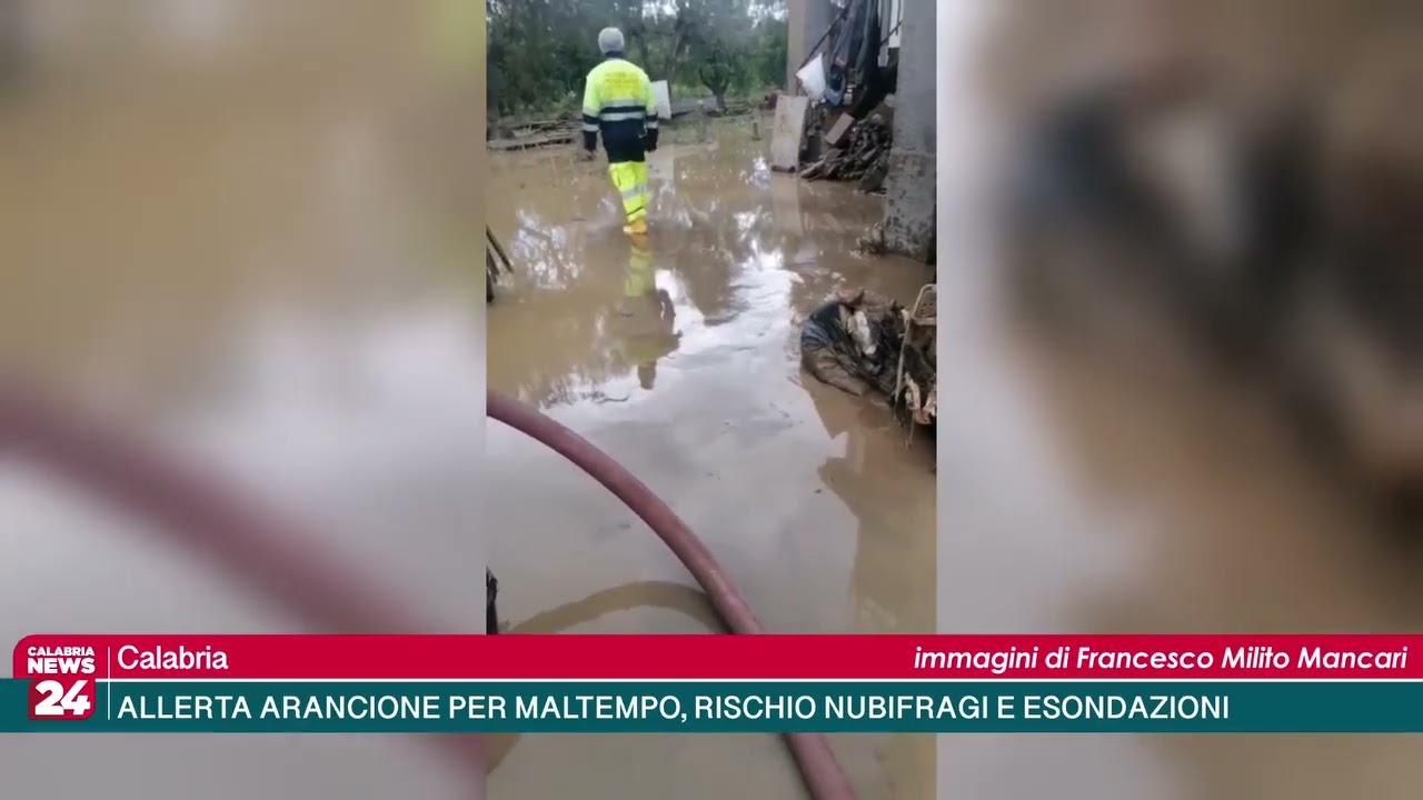Calabria - ALLERTA ARANCIONE PER MALTEMPO, RISCHIO NUBIFRAGI E ESONDAZIONI