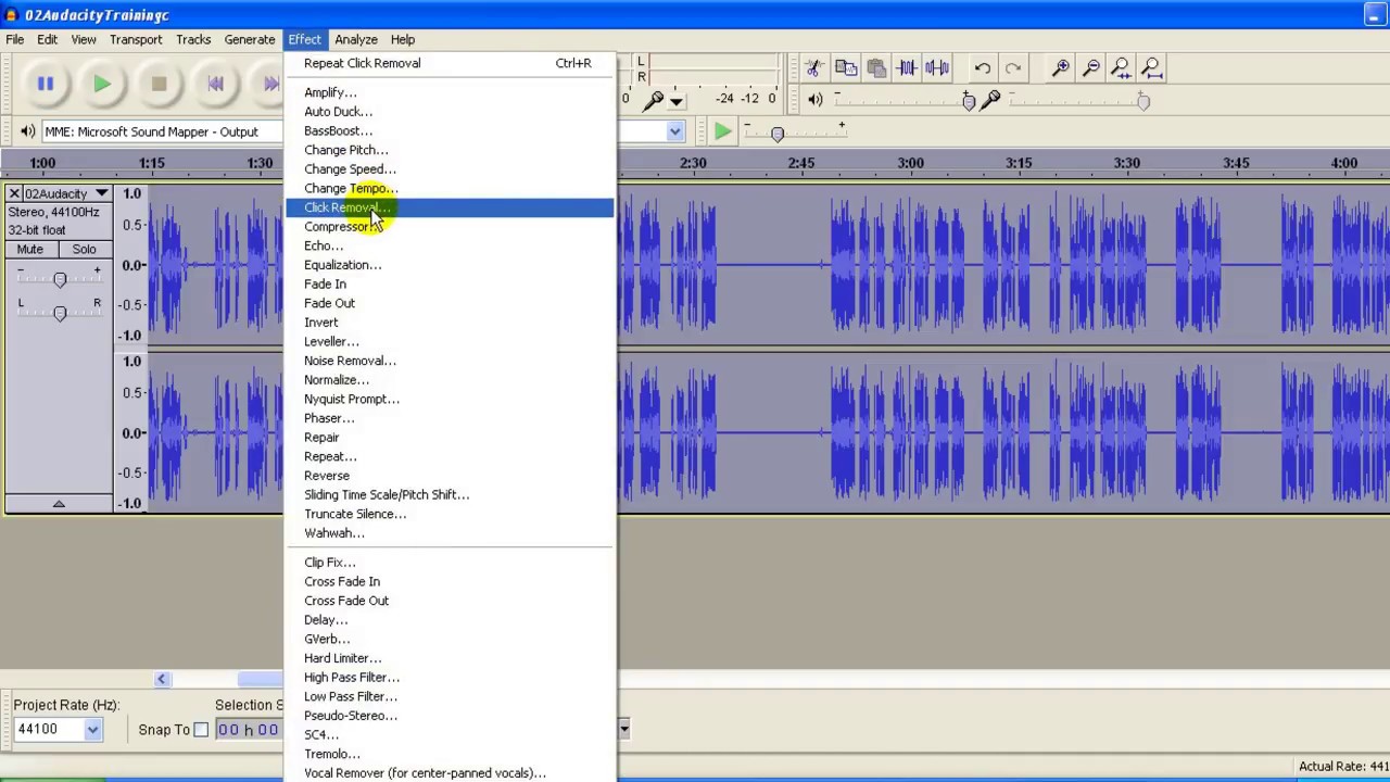 Audacity Tutorial:  How To Remove the Annoying Pops and Clicks in audio