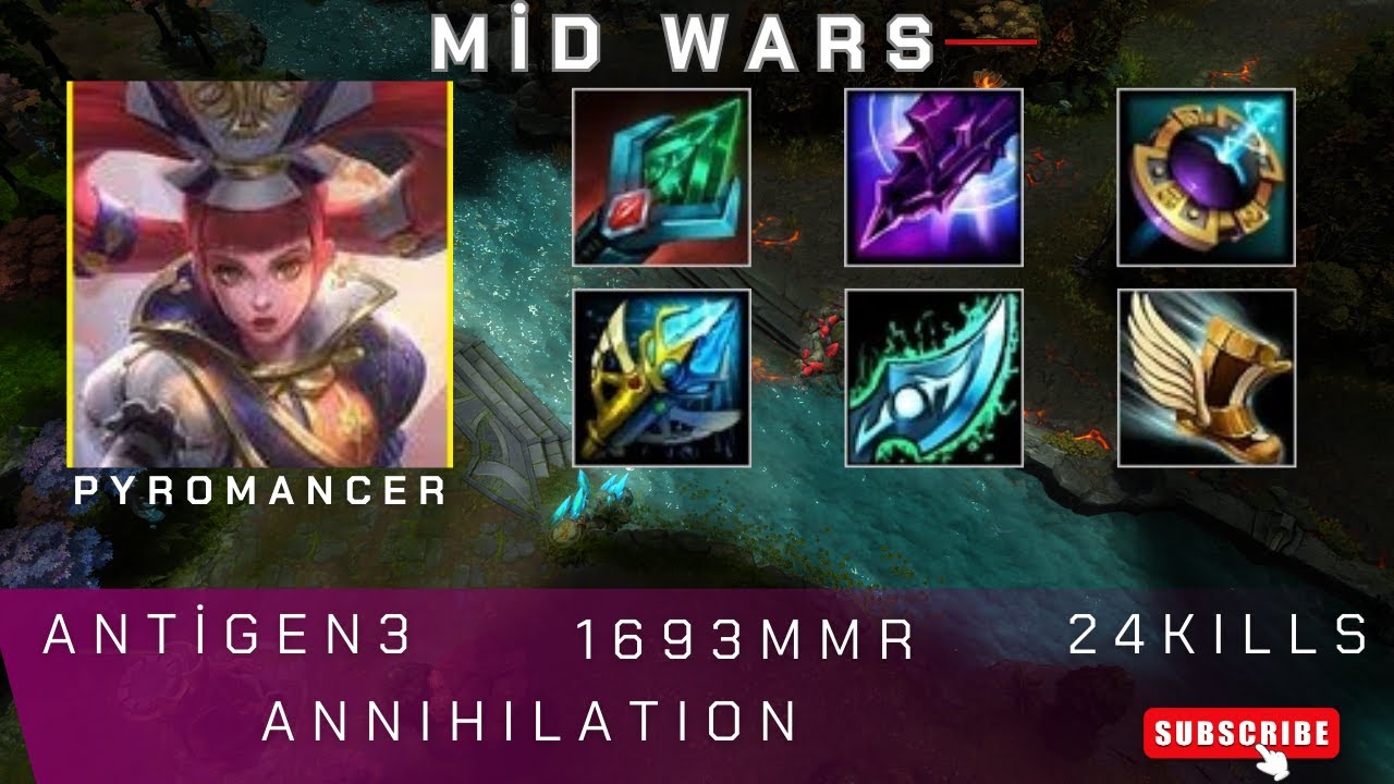 HoN | Mid Wars | Pyromancer | Antigen3 | 1693 MMR