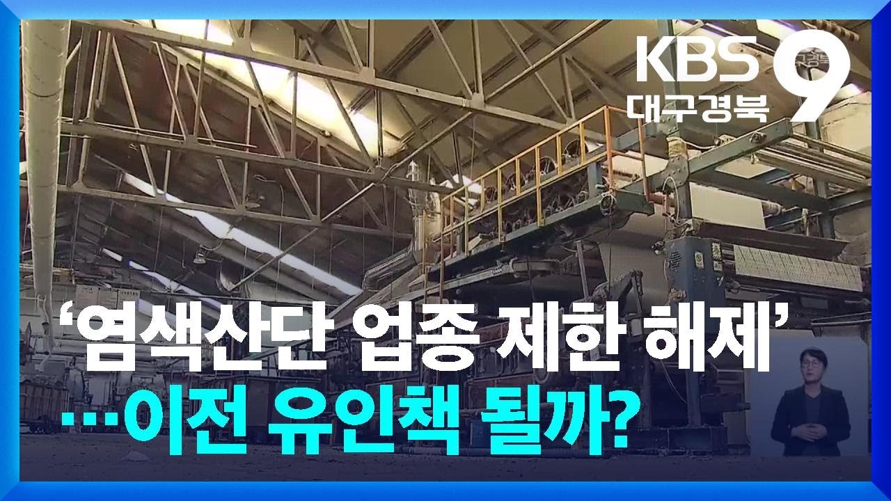 ‘염색산단 업종 제한 해제’…이전 유인책 될까? / KBS  2025.08.29.