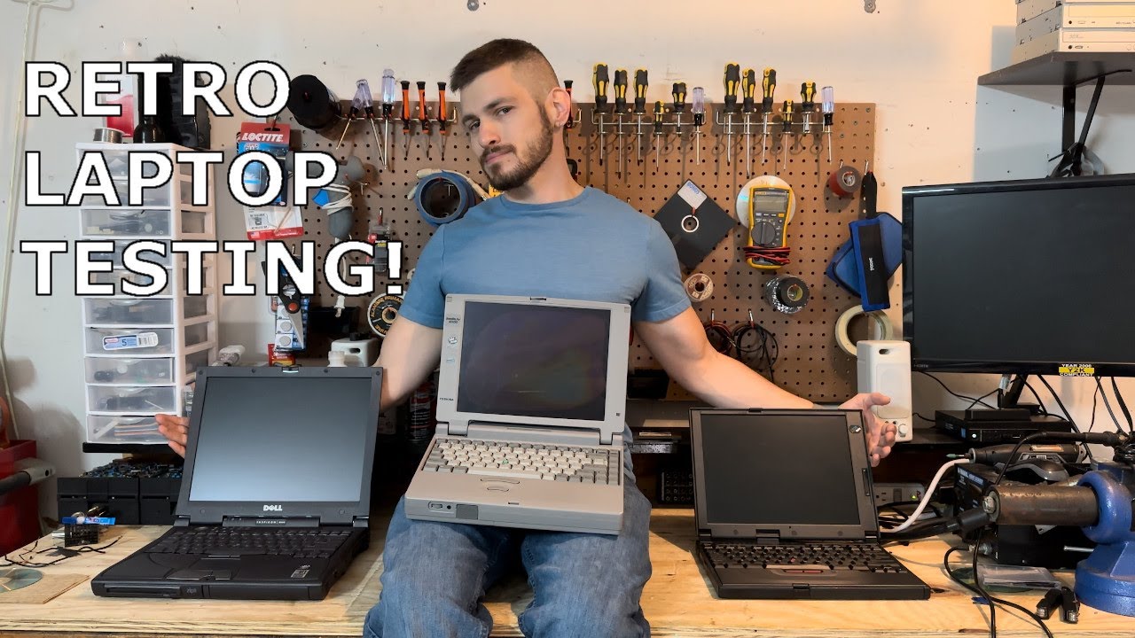 Testing some of the retro laptops from the Franklin eWaste haul.