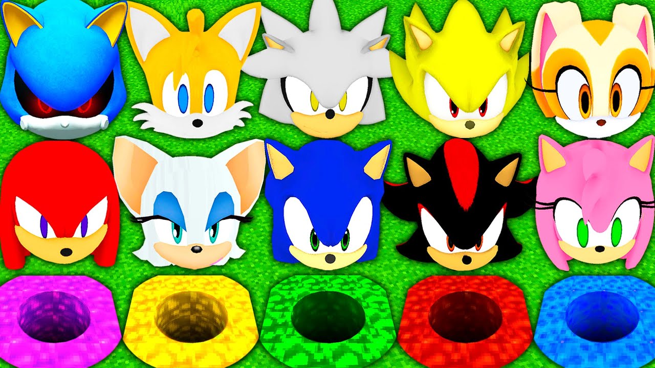 I found SECRET ROUND PIT of SONIC in MINECRAFT animation! SHADOW SILVER TAILS AMY KNUCKLES EGGMAN