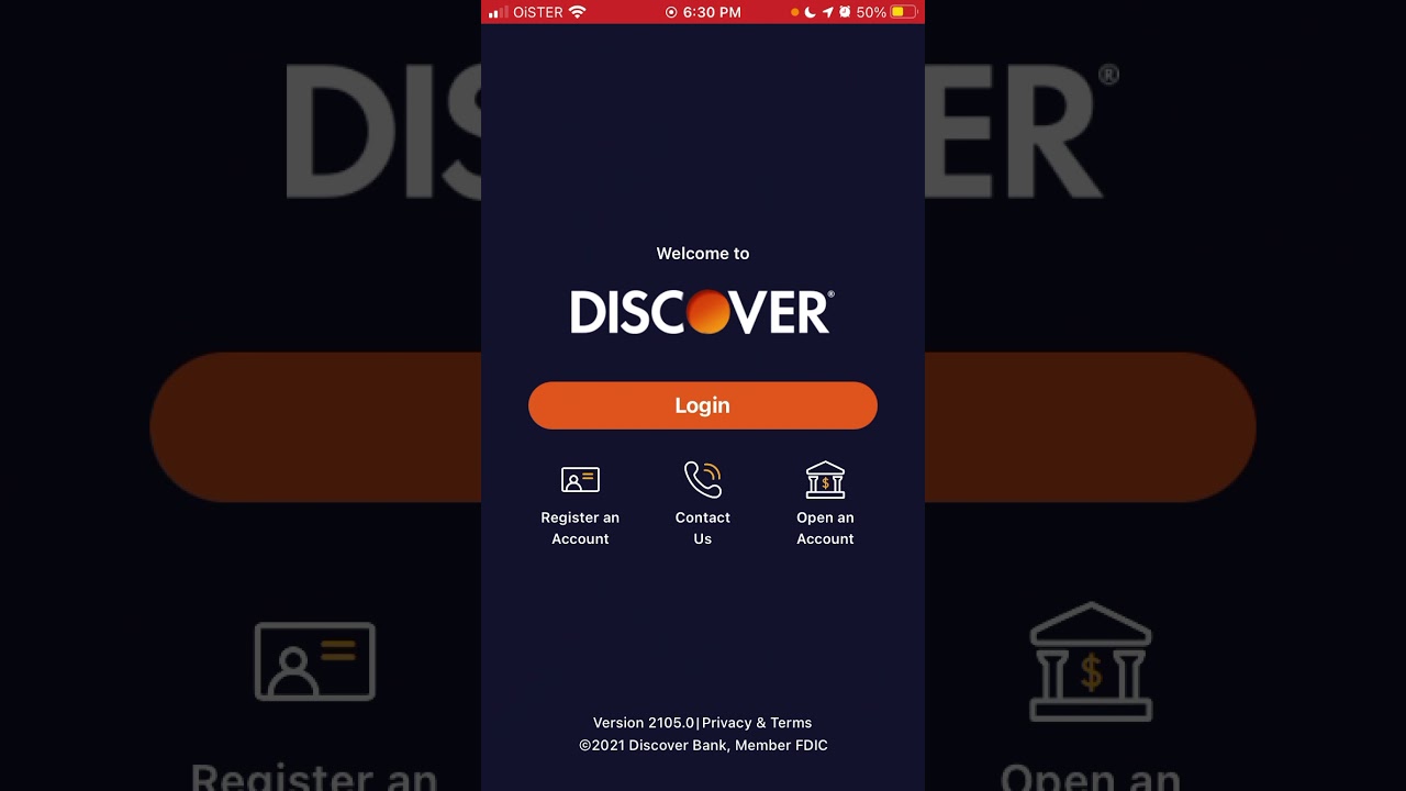 How to contact support in Discover mobile app?