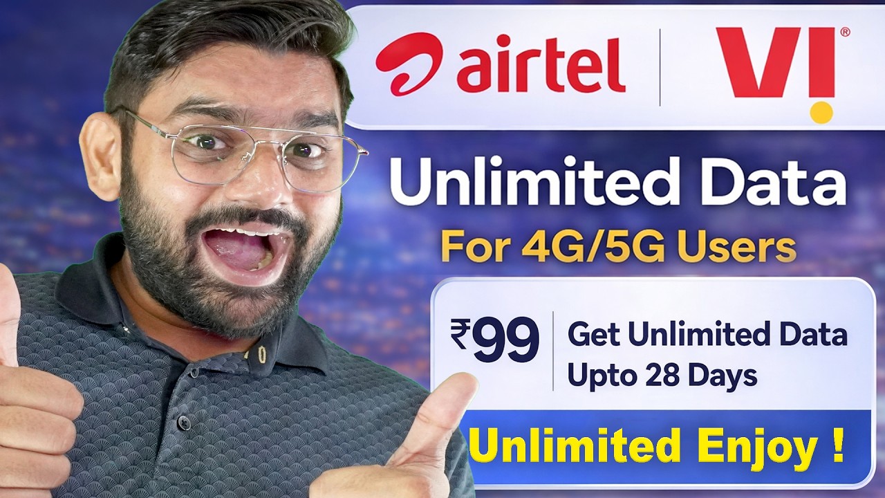 Airtel & Vi- Best Unlimited Data Add-On Plan for 4G Users 2026 🔥 | Unlimited Data Packs |