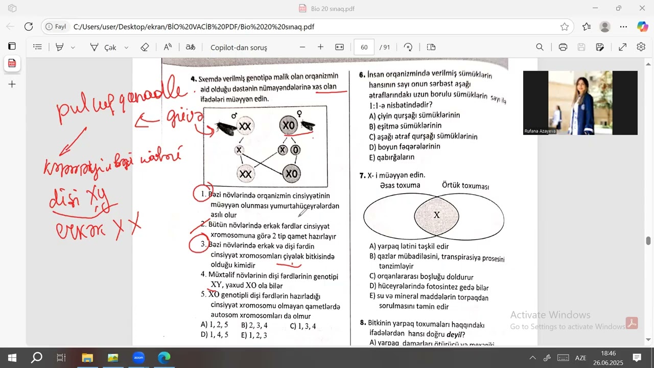 Sınaq 20 Biologiya Sınaq 14