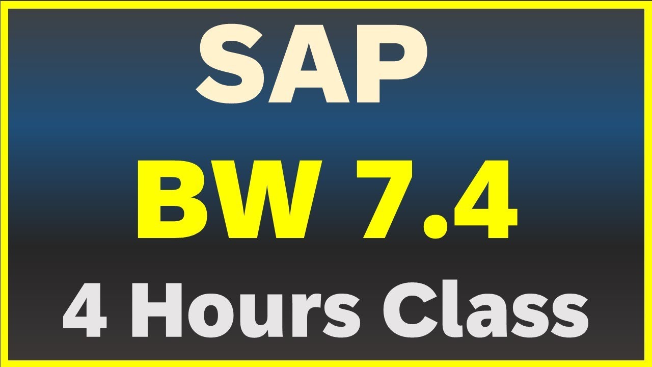 BW 7.4 on HANA Training || Learn SAP BW 7.4 on HANA: Data Modeling & Reporting