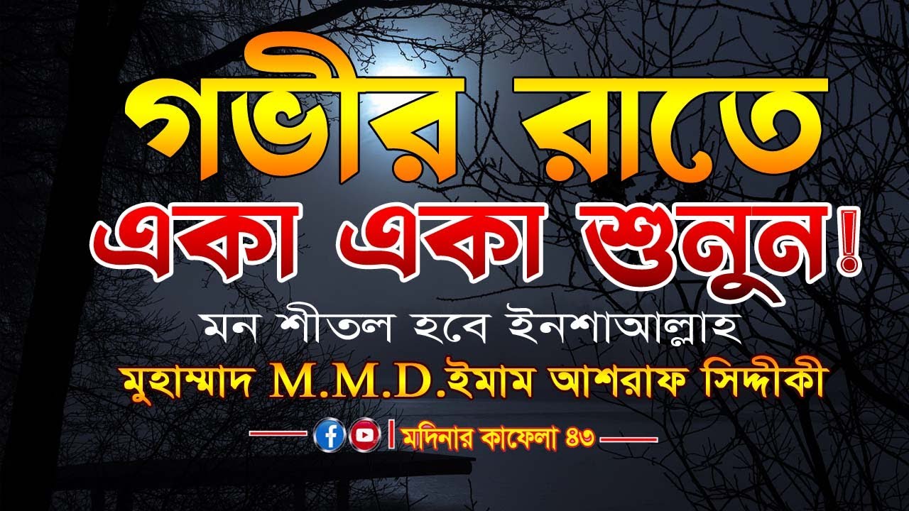 গভীর রাতে একা একা শুনুন। মনে শান্তি আসবেই ইনশাআল্লাহ || D. Ashraf Siddique || ড. আশরাফ সিদ্দীকী