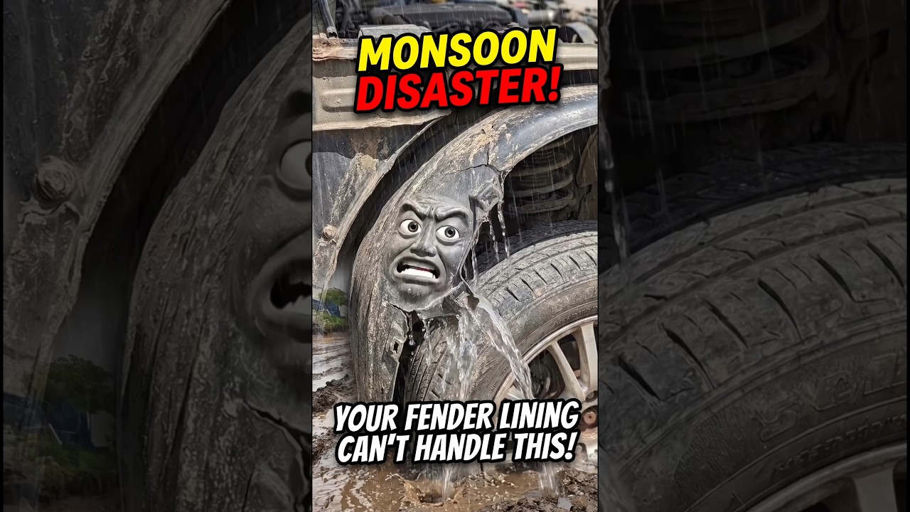 Why You Should Never Speed Through Waterlogged Roads#CarTips #MonsoonDriving #CarCare #FenderLiner