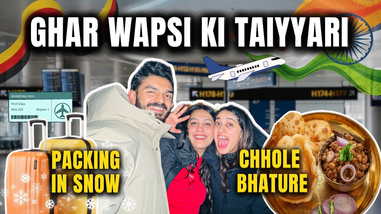 Germany mein LAST DINNER 🇮🇳 | Chhole Bhature and Snowman 😍✈️