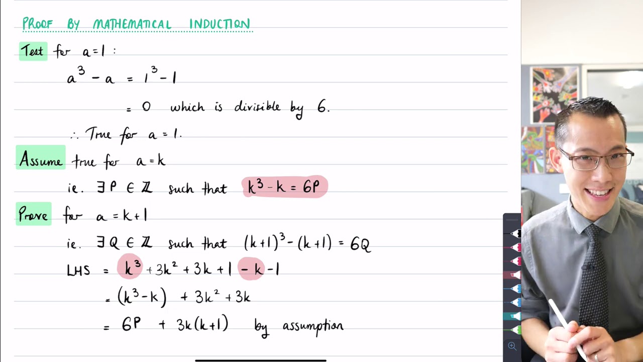 Proof: a³ - a is always divisible by 6 (1 of 2: Two different approaches)