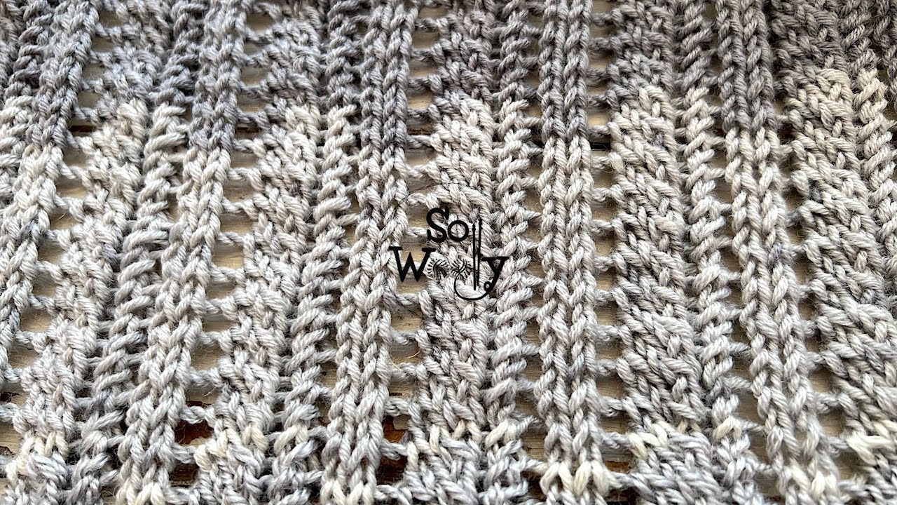 How to knit an Easy Lace Ladder in two rows (English and Continental style) - So Woolly