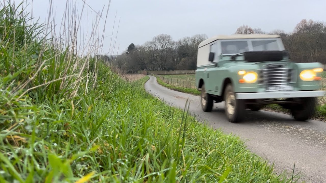 Cold morning drive in a 1975 Land Rover. 