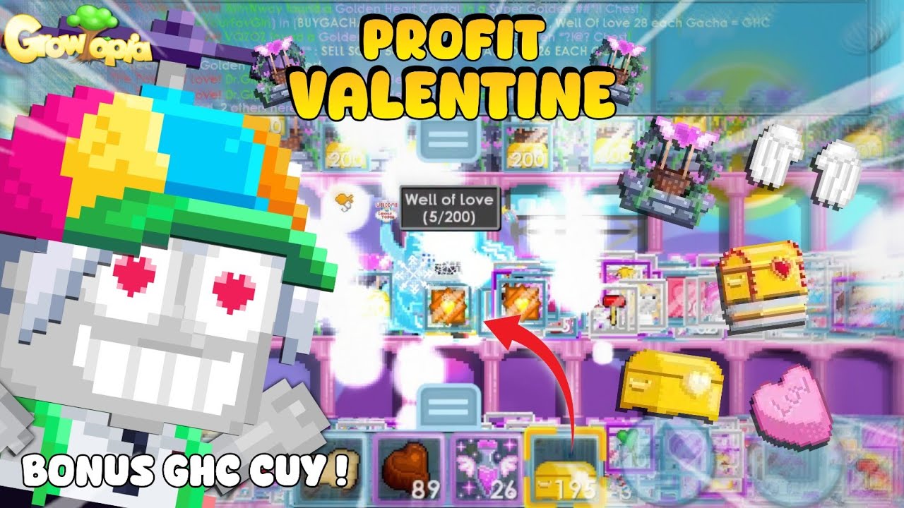 NIAT PROFITAN MALAH DPT GHC CUY 🤑 PROFIT VALENTINE | GROWTOPIA 2026