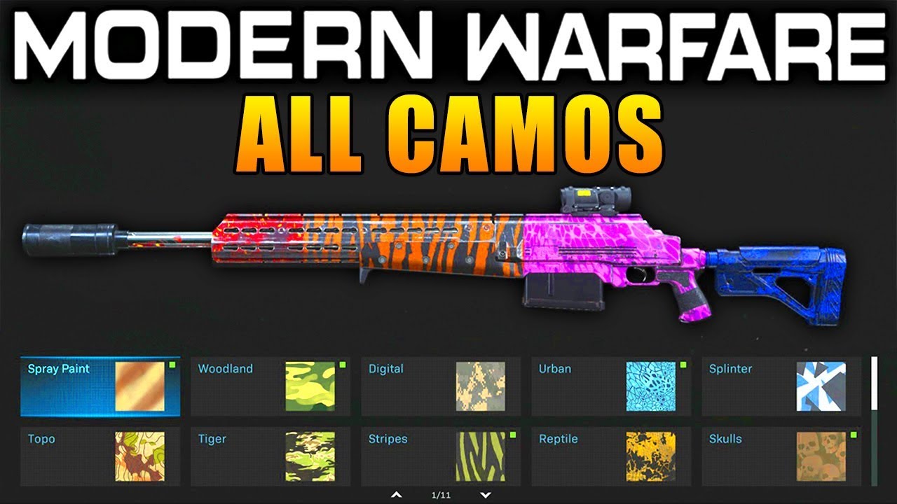 Modern Warfare: All 100 Weapon Camos (Every Gun Camo Explained)