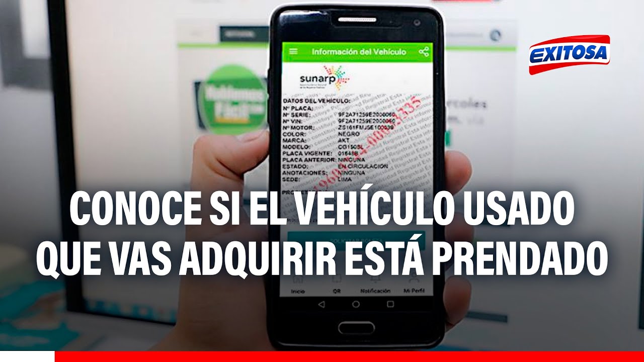 🔴🔵Sunarp: Conoce si el vehículo usado que vas adquirir está prendado