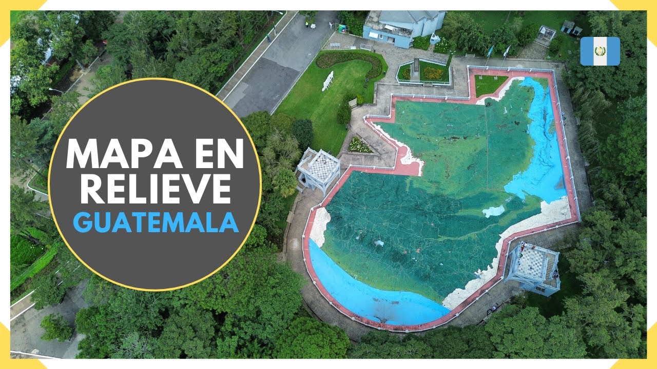 Gigante MAPA EN RELIEVE de GUATEMALA en ZONA 2 - CIUDAD DE GUATEMALA - GUATEMALA 2024