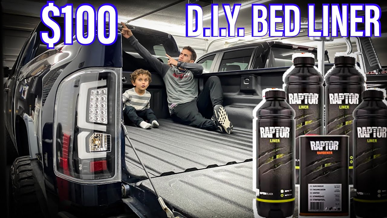 SOLID! The $100 DIY Spray In BED LINER - Raptor Liner *Epic Results