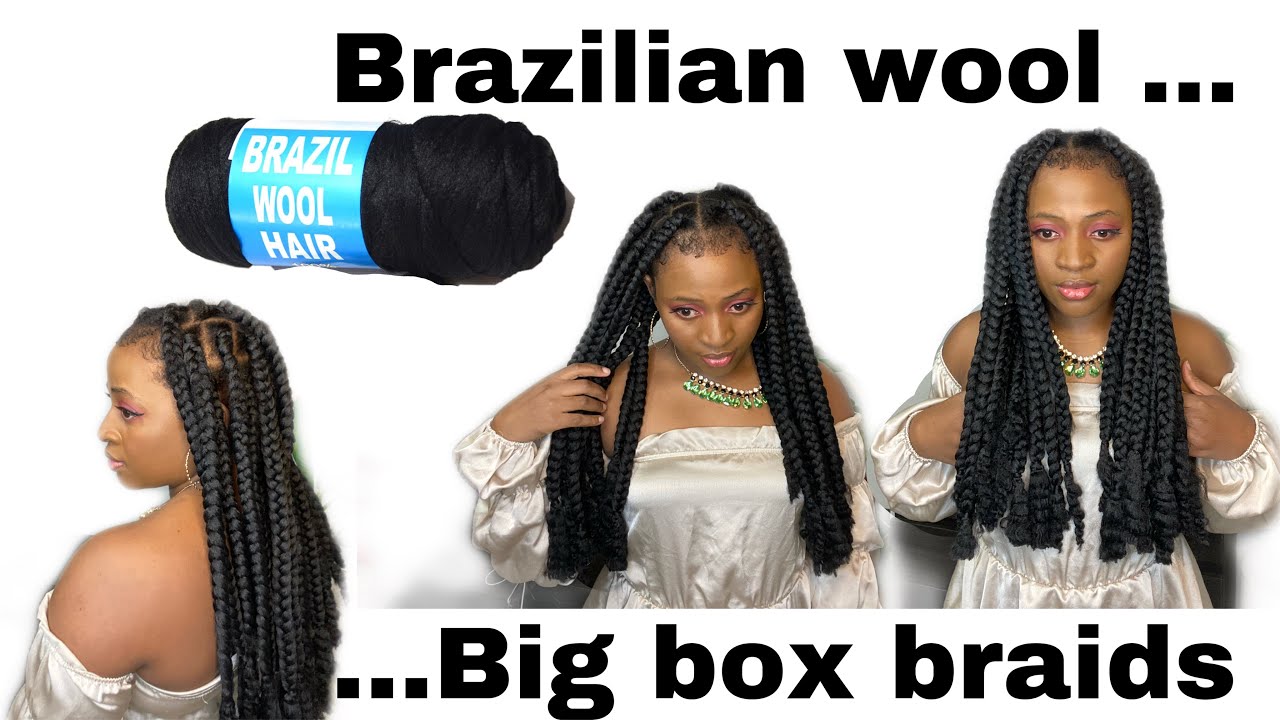 Try this Brazilian wool big box braids / essayez ces grosses tresses au fil brésilien très légère
