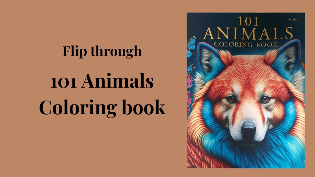 101 animals Coloring book by Emily Smith  Flip through #flipthrough
