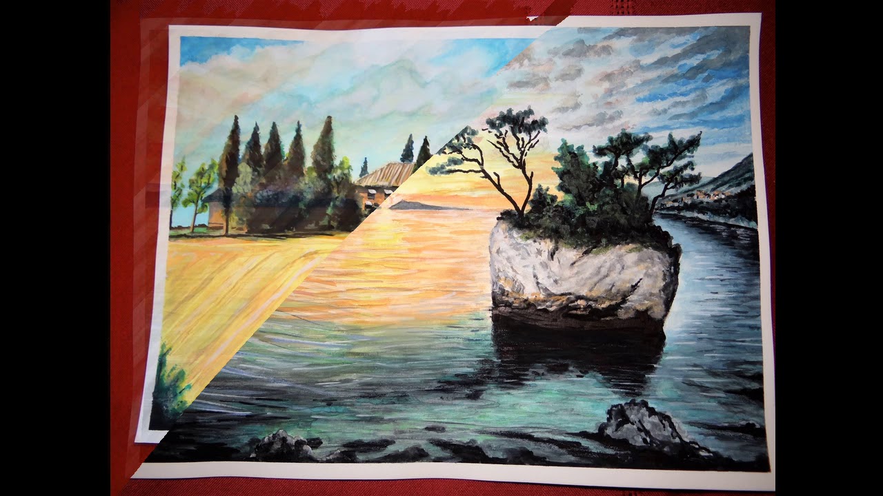 🌸 Moje slike (vodene boje).!  My Aquarell - Watercolor 2019.