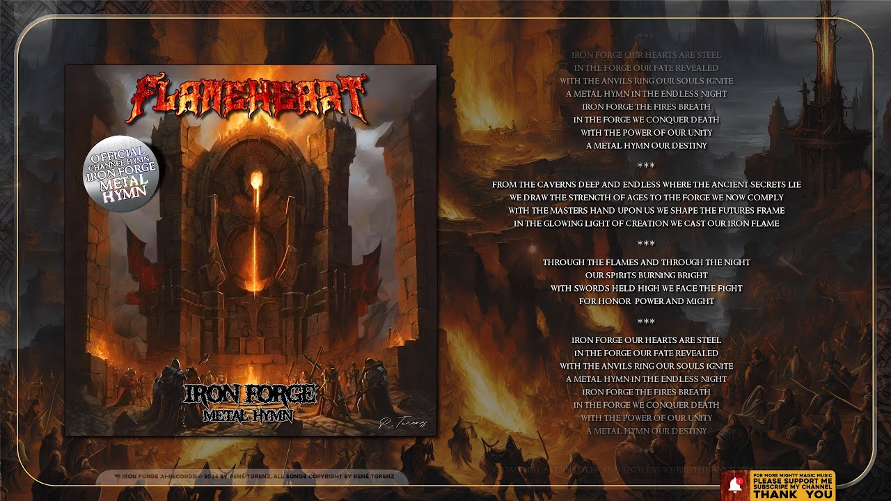 Flameheart - Iron Forge Metal Hymn (Official Channel Hymn)