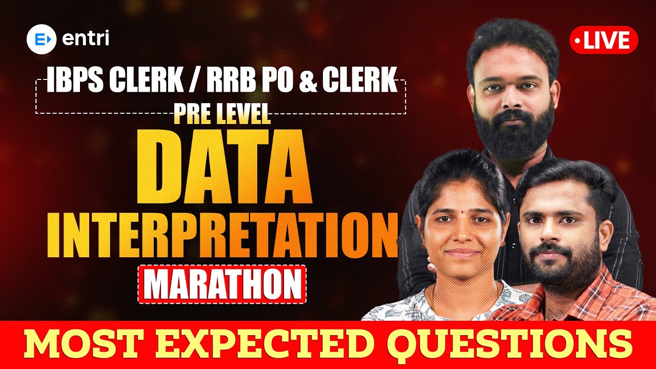 Data Interpretation Marathon for IBPS, SBI CLERK, RRB PO & CLERK 2025 | All DI Tricks & Shortcuts