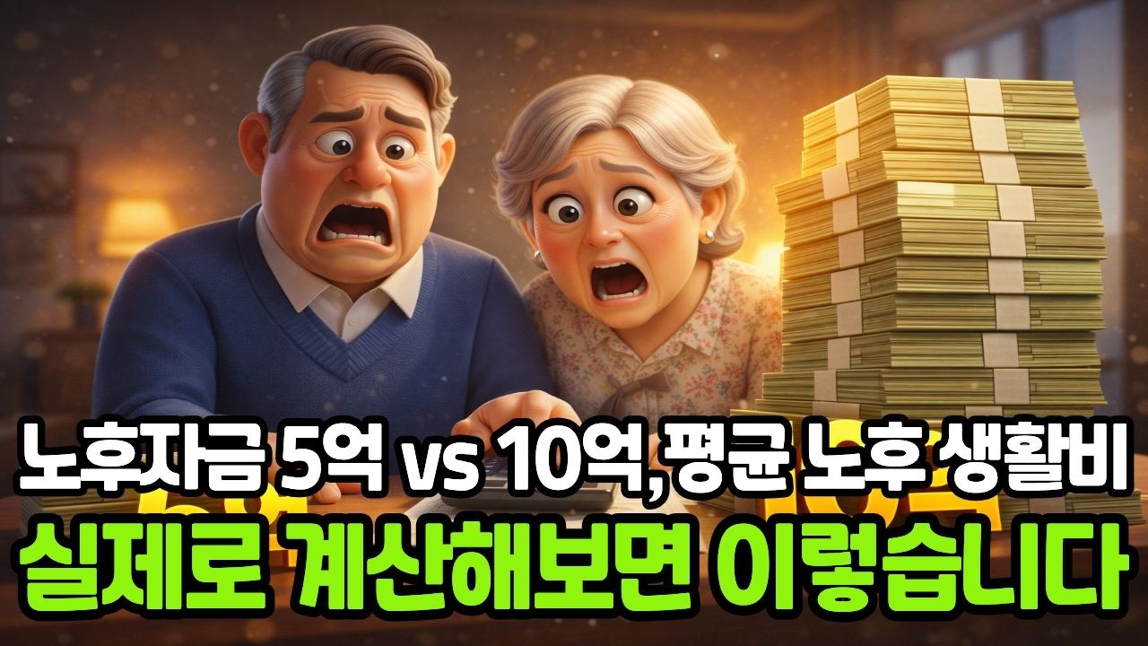 노후자금5억vs10억, 평균 노후생활비 현실적으로 얼마 필요할까?