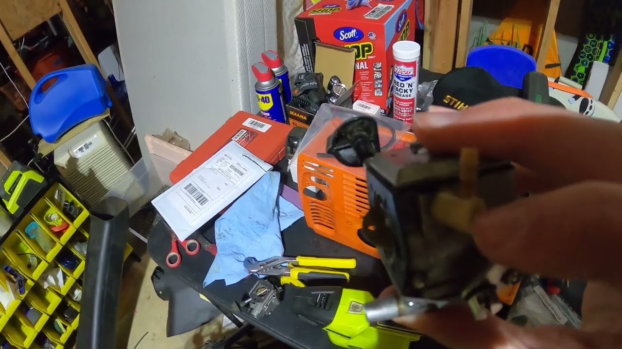 Cleaning and rebuilding the carburetor on my 2005 Stihl Br420c