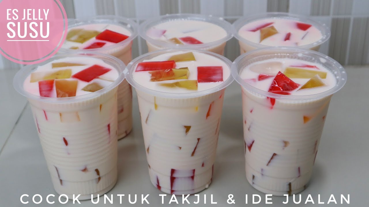RESEP ES SUSU JELLY SEGAR DAN NIKMAT COCOK UNTUK TAKJIL | IDE JUALAN ES DIJAMIN LARIS MANIS
