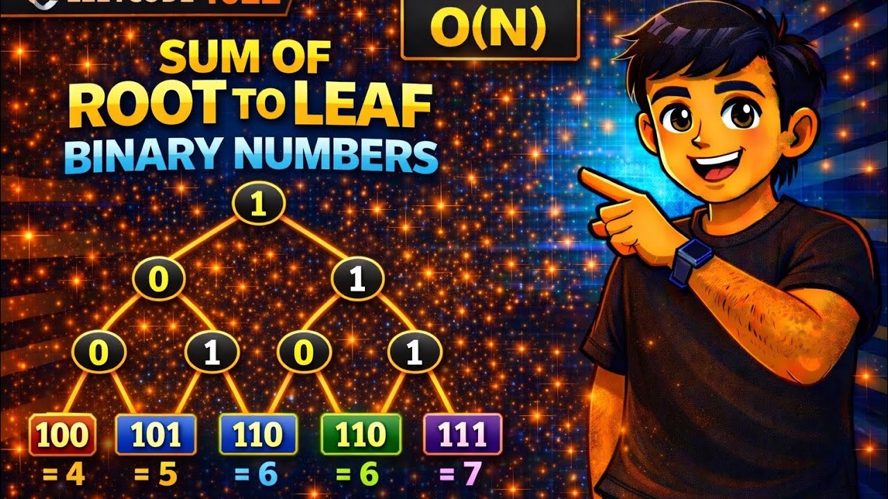 LeetCode 1022 | Sum of Root To Leaf Binary Numbers | DFS + Binary Trick | O(N) Solution 🔥