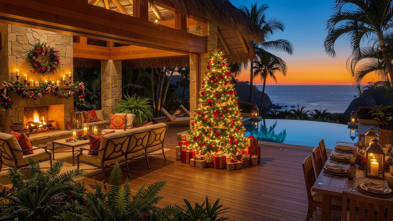 Relaxing Bossa Nova Jazz 🎄 Warm Tropical Christmas at the Beach | Smooth Instrumental Music