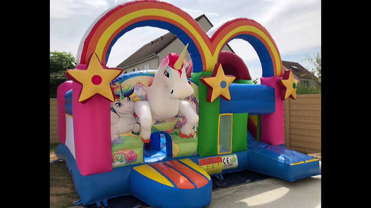 Structure gonflable Multifun Licorne G&eacute;ante