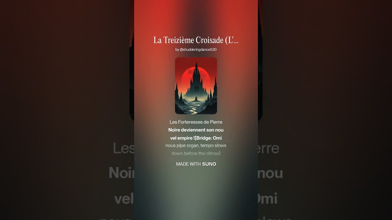 La Treizième Croisade (L'Hérésie) - Warhammer 40k Metal Song (Suno AI)