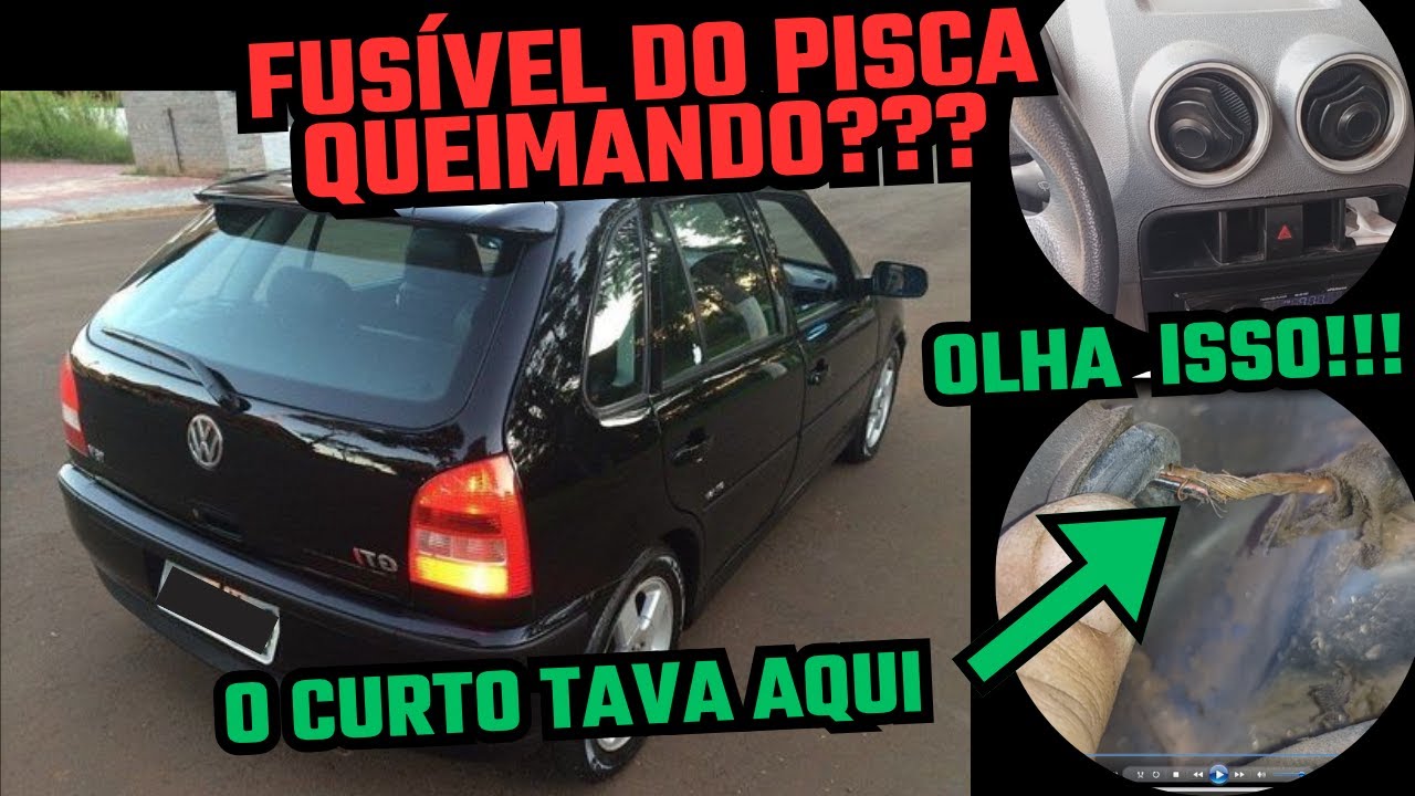 Gol queimando fusível do Pisca alerta e Luz de Freio