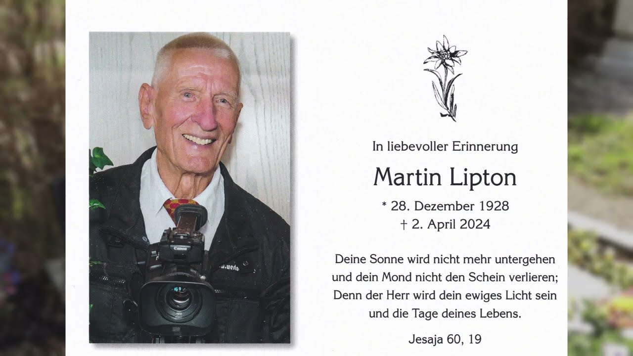 MARTIN LIPTON BEERDIGUNG WERTACH