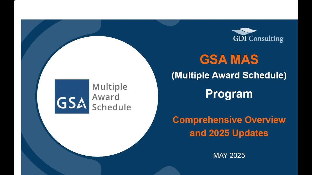 GSA MAS Webinar by GDIC May 21 2025