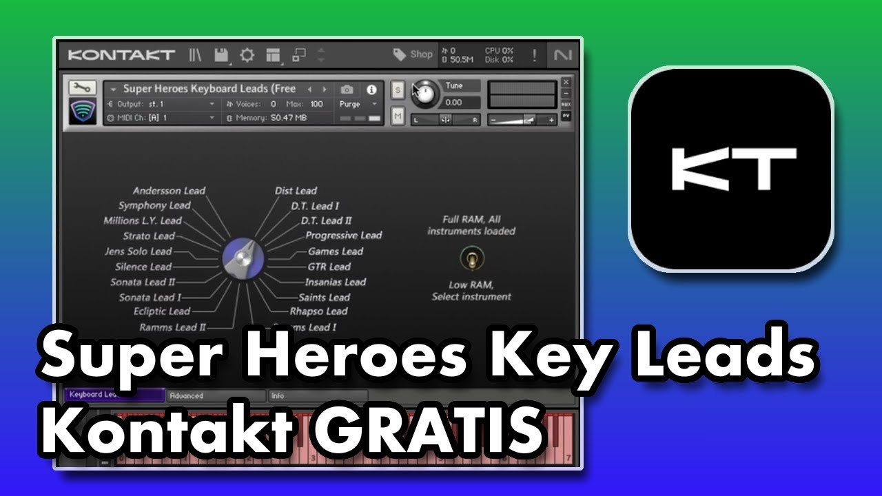 Sintetizador LEAD para Kontakt - Super Heroes Keyboard Leads