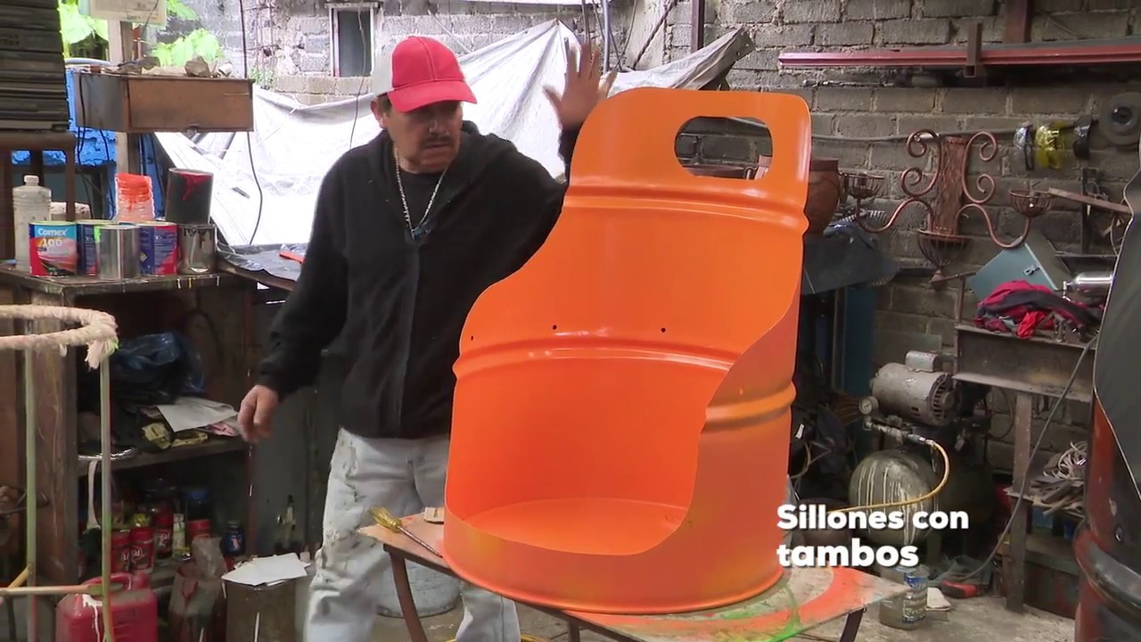 Fabrica dos sillones con un solo tambo... @_HechosAMano