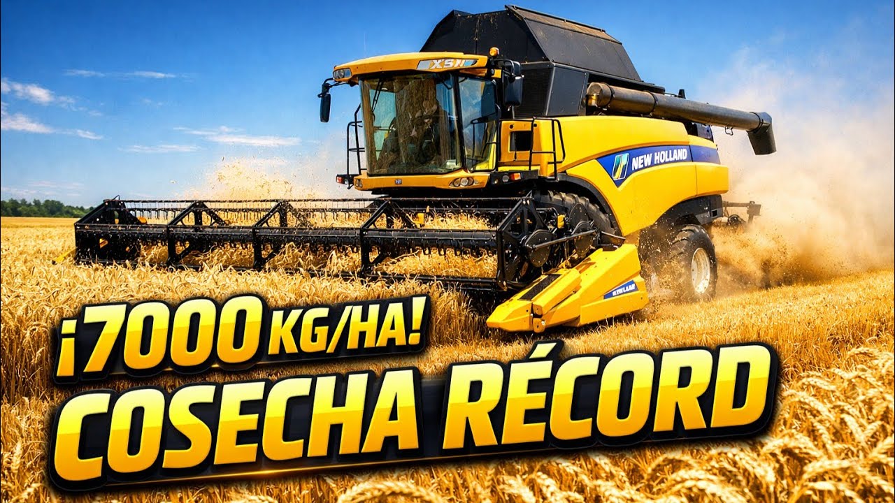 COSECHANDO CEBADA 2025 🌾 ¡Más de 7000 Kg/Ha!