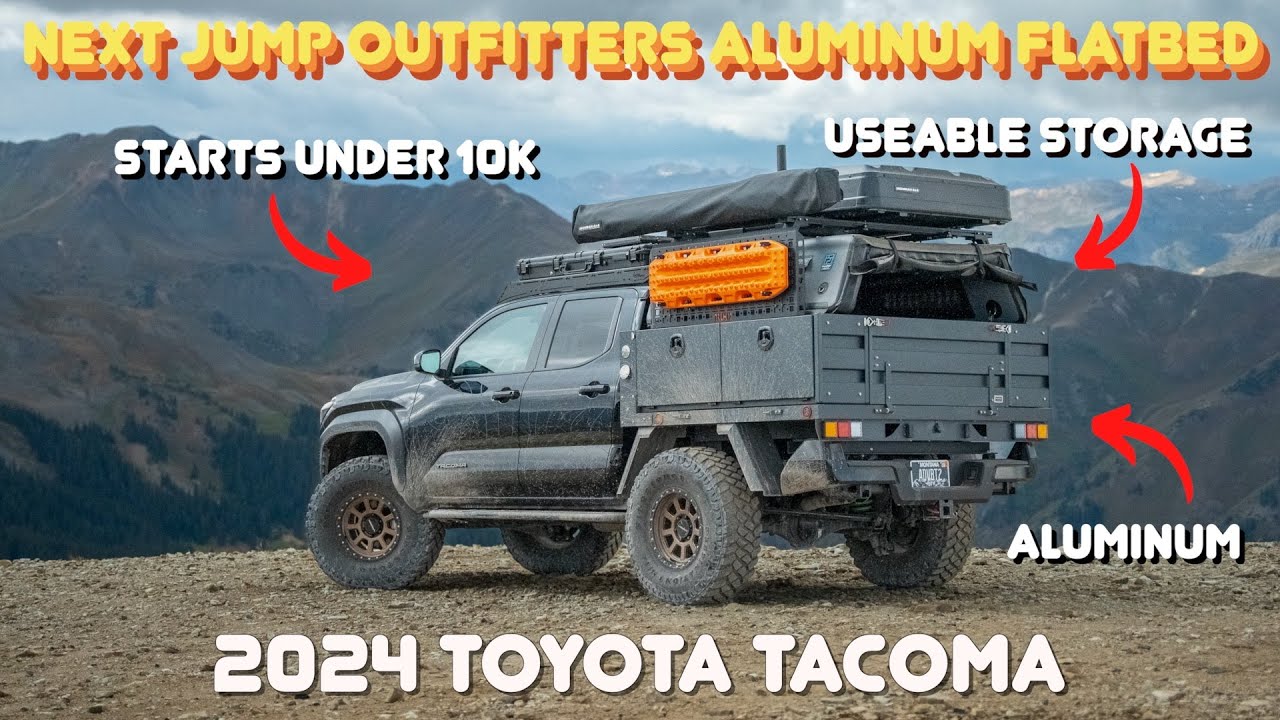 BUDGET ALUMINUM FLATBED on my 2024 Toyota Tacoma by Next Jump Outfitters | change your overland life