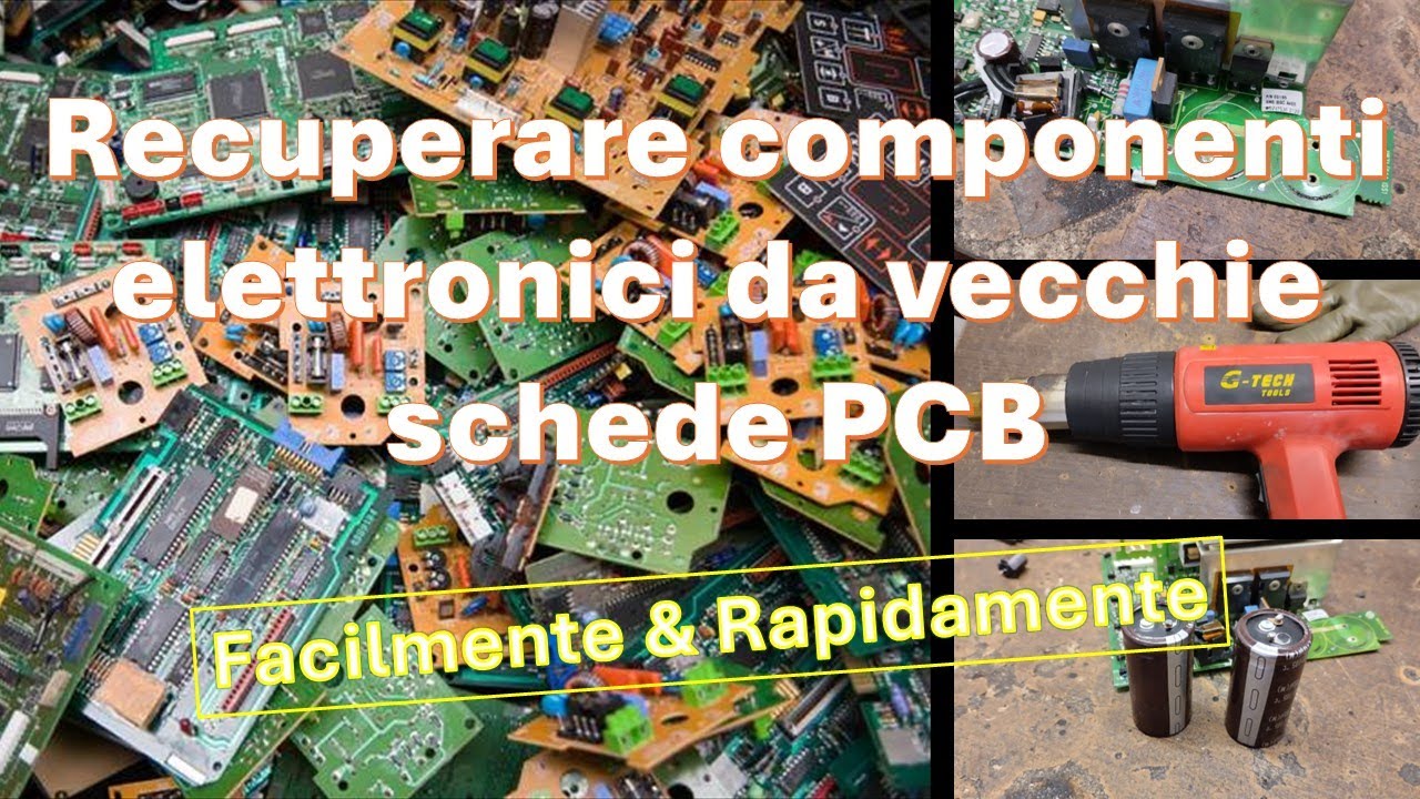 Recuperare componenti elettronici da vecchie schede  -  Components recovery from old PCB