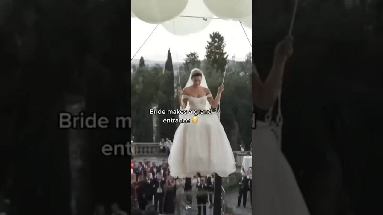The bride makes a grand entrance #makebetterreels #makemefamous #funnyshorts