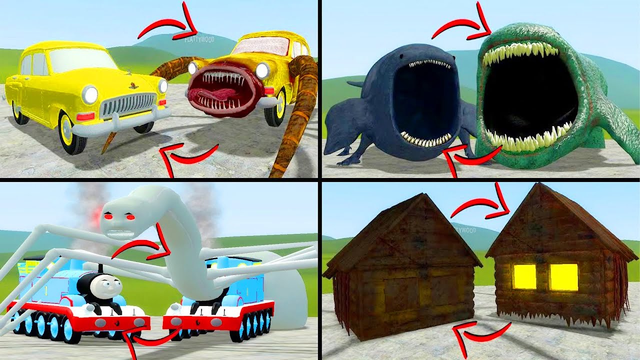 EVERYTHING TURNED INTO MONSTERS: CURSED THOMAS, THE BLOOP, HOUSE HEAD VS ALL TREVOR HENDERSON!!